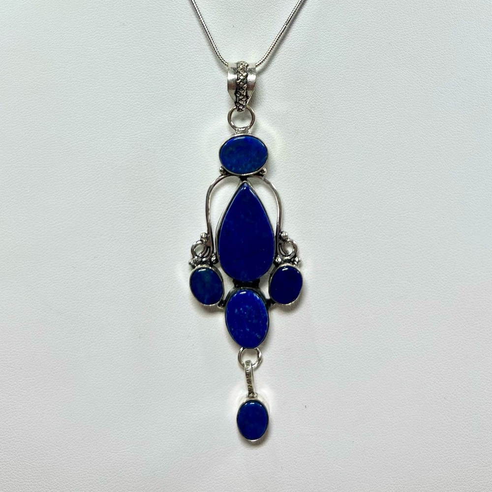 XL Lapis Lazuli 925 Gemstone Pendant